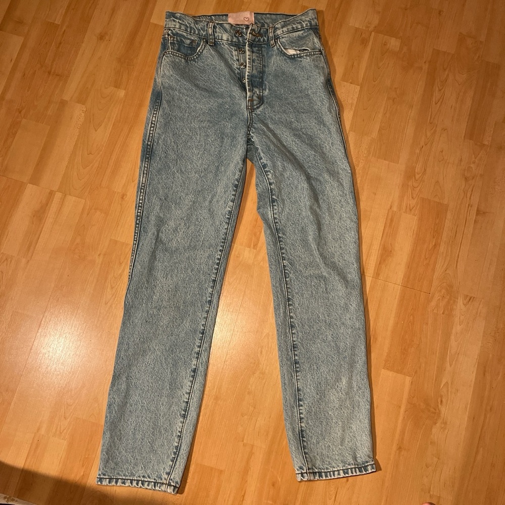 Revice Denim Pants   EX-BOYFRIEND / TOMMY WASH (High rise with buttons)